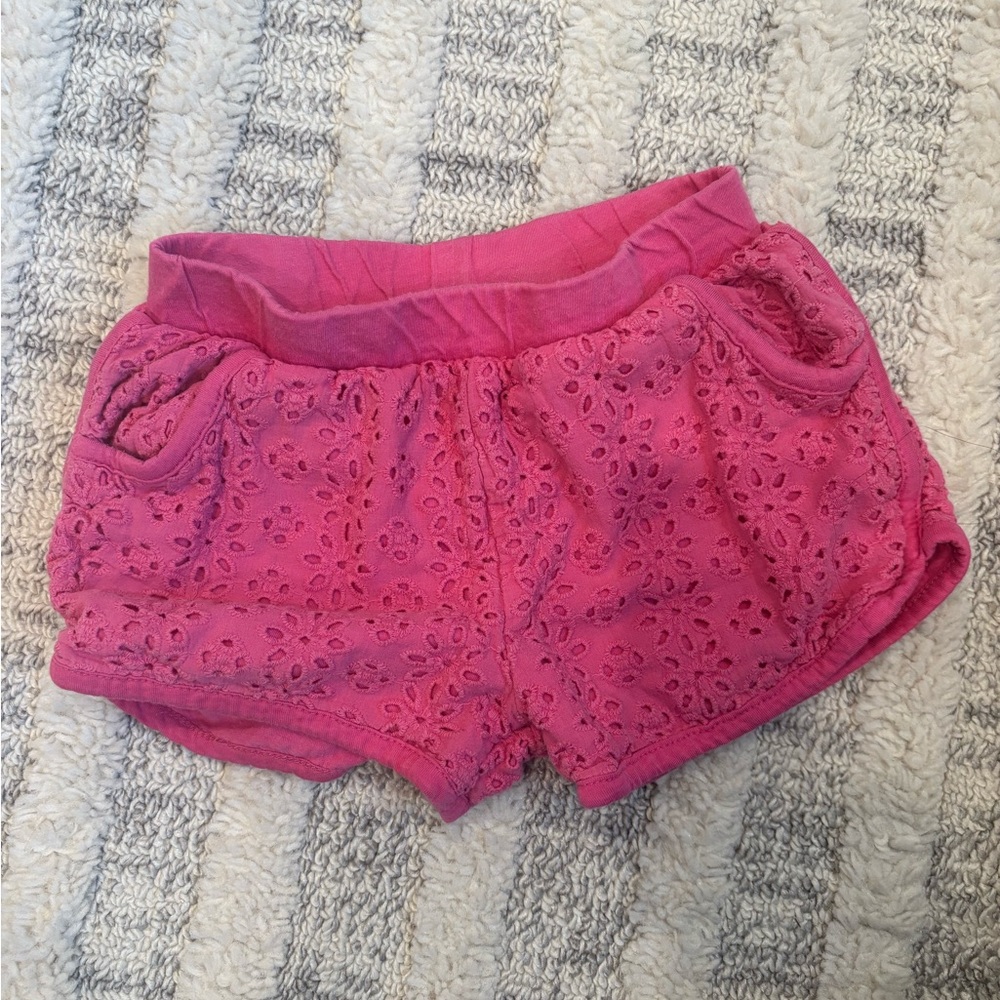 Splendid Hot Pink Eyelet Shorts